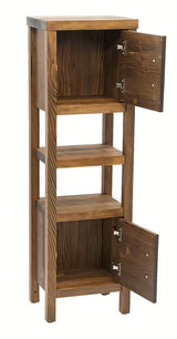Naturel Country visoka kopalniška omarica iz masivnega lesa v odtenku palisander
