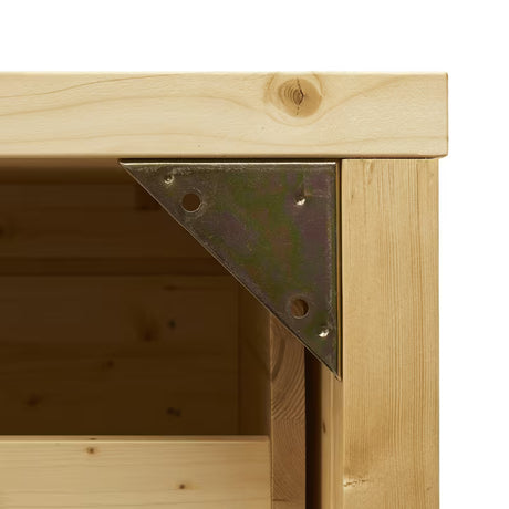 Smeđi omarica pod umivalnikom Naturel Country od masivne smreke s dvije ladice i četkanom površinom.