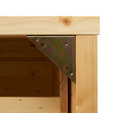 Smeđi stoječa ormarić s keramičkim umivaonikom Naturel Country od masivne borovine s četkanom površinom