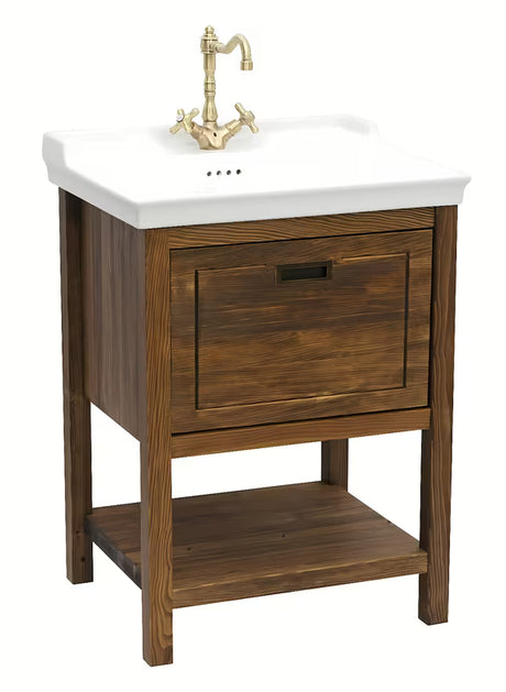 Naturel Country omarica z umivalnikom u nijansi palisander u retro dizajnu