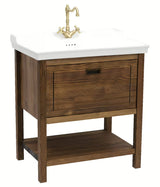 Omarica z umivalnikom Naturel Country u nijansi palisander od masivne smreke s četkanom površinom