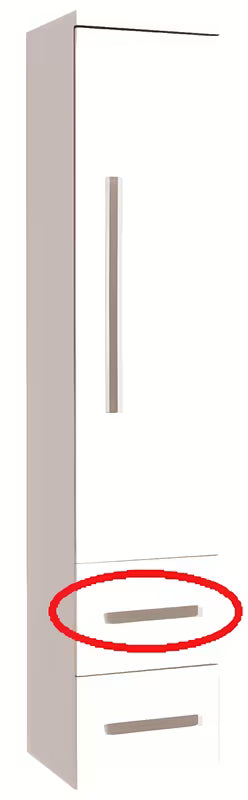 Sjajna kromirana ručkica Naturel Cube za kopalniško pohištvo minimalističkog dizajna