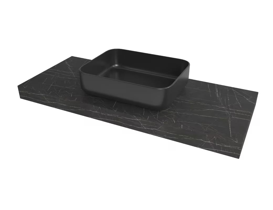 Pult za umivalnik Naturel Dolce 140x50x8 cm u izvedbi pietra grigia s mat površinom