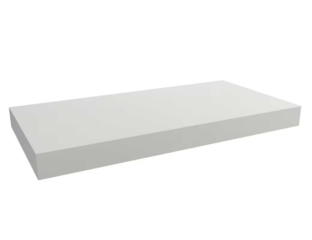 Viseča pult za umivalnik Naturel Dolce v beli mat barvi (white matt), dimenzije 100x50x8 cm.
