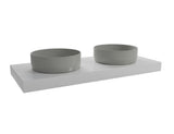Viseča pult za umivalnik Naturel Dolce v barvi glossy white, dimenzije 120x8x50 cm