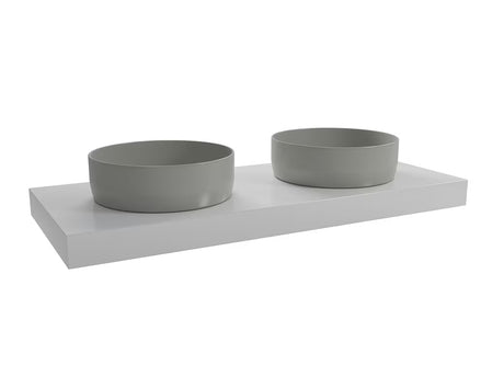 Viseča pult za umivalnik Naturel Dolce v barvi glossy white, dimenzije 120x8x50 cm