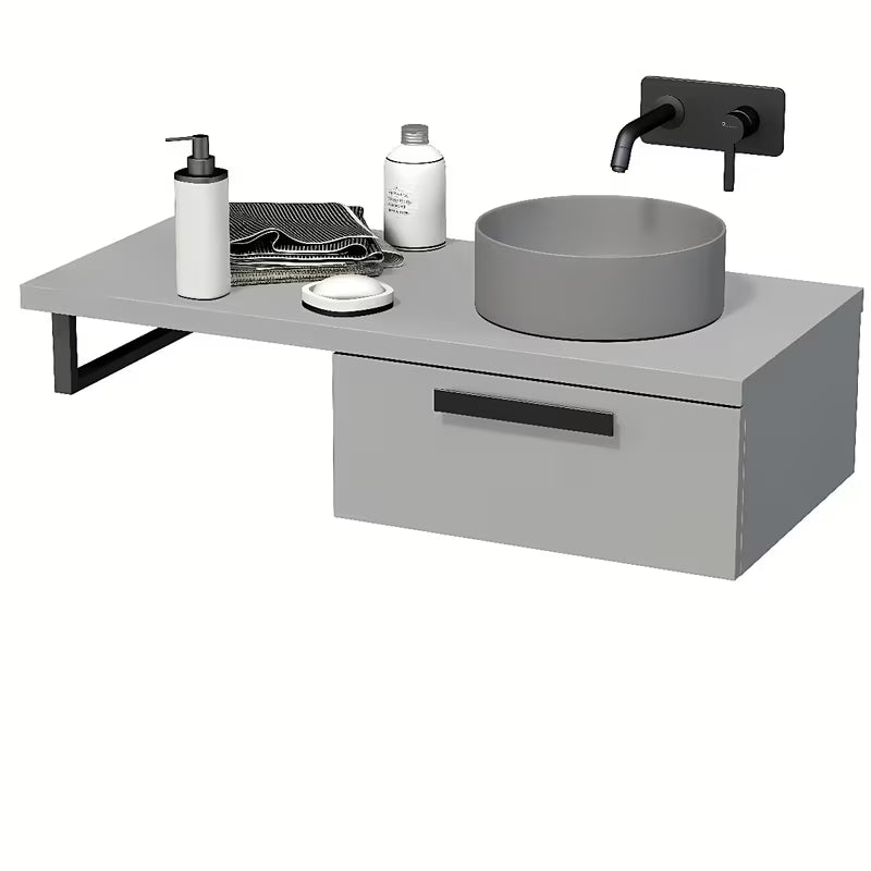 Konzole Naturel Dolce u crnoj mat boji, kupaonski pribor