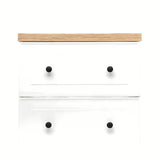 Bijela viseča omarica pod umivalnikom Naturel Forli s pločom u dekoru hrasta Halifax