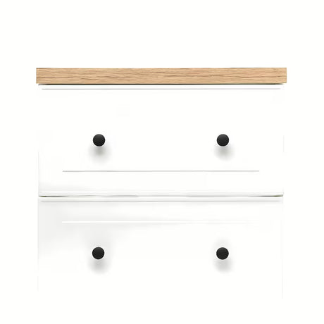 Bijela viseča omarica pod umivalnikom Naturel Forli s pločom u dekoru hrasta Halifax