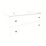 Bijela viseča kopalniška omarica Naturel Forli s keramičkim umivaonikom 120x53x46 cm