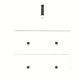 Bijela viseča kopalniška omarica Naturel Forli s keramičkim umivaonikom 60 cm