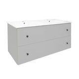 Viseča kopalniška omarica Naturel Forli s umivaonikom za namještaj u sivo-mat izvedbi