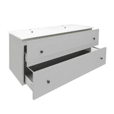 Viseča kopalniška omarica Naturel Forli s umivaonikom za namještaj u sivo-mat izvedbi