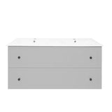 Viseča kopalniška omarica Naturel Forli s umivaonikom za namještaj u sivo-mat izvedbi