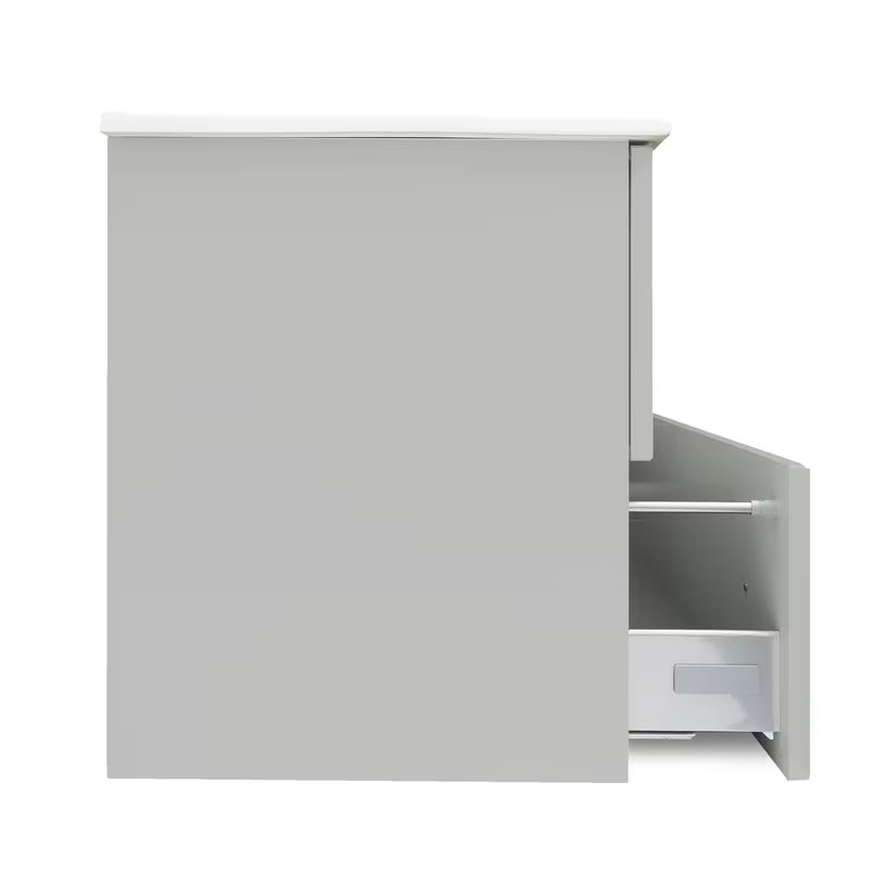 Viseča kopalniška omarica Naturel Forli s umivaonikom za namještaj u sivo-mat izvedbi