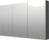 Omarica z Ogledalom Naturel 120x72 cm v sivo-srebrni barvi s tremi zrcalnimi vratci