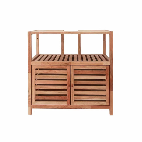 Stoječa omarica pod umivalnikom Naturel Home v dekorju oreha 67,5x35,5x63 cm z mat površino
