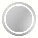 Okroglo LED ogledalo Naturel Iluxit 67 cm s hladno belo osvetlitvijo brez stikala