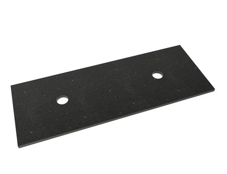 Pokrivna plošča Naturel Gobi iz tehničnega kamna Technistone v barvi gobi black z dvema izrezoma