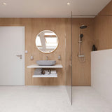 Okruglo crno LED ogledalo Naturel 80 cm s obodnim LED osvjetljenjem za kupaonicu