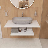 Okruglo crno LED ogledalo Naturel 80 cm s obodnim LED osvjetljenjem za kupaonicu