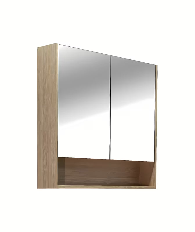 Omarica z Ogledalom Naturel Lucca 80x75 cm v dekorju hrasta z zrcalnimi vrati