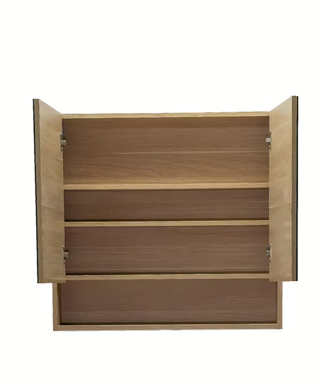 Omarica z Ogledalom Naturel Lucca 80x75 cm v dekorju hrasta z zrcalnimi vrati