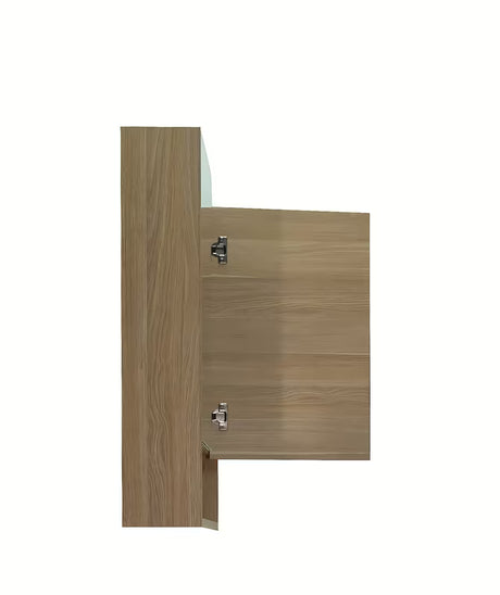 Omarica z Ogledalom Naturel Lucca 80x75 cm v dekorju hrasta z zrcalnimi vrati