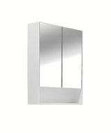 Bijeli omarica z ogledalom Naturel Lucca 60x75 cm sa zrcalnim vratima i unutarnjim policama.