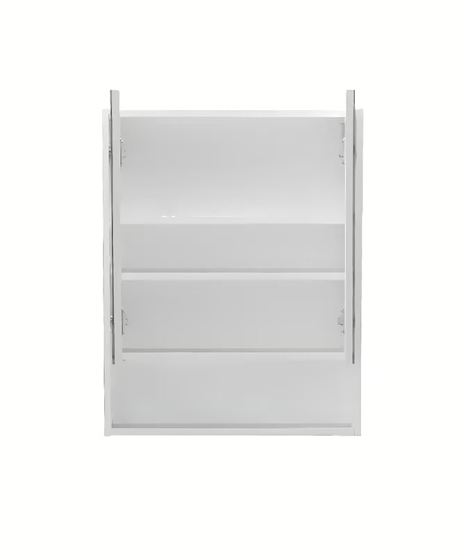 Bijeli omarica z ogledalom Naturel Lucca 60x75 cm sa zrcalnim vratima i unutarnjim policama.