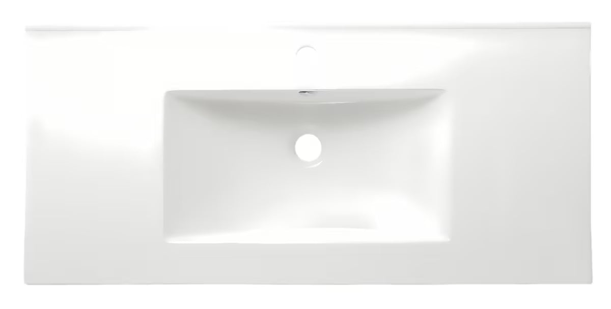 Bel keramični pohištveni umivalnik Naturel Modena 101x46 cm s sredinsko odprtino za pro armaturo