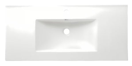Bel keramični pohištveni umivalnik Naturel Modena 101x46 cm s sredinsko odprtino za pro armaturo