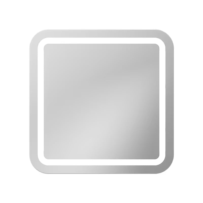 Kvadratno LED ogledalo Naturel Pavia 60x60 cm s obodnim pozadinskim osvjetljenjem i fazetiranim rubovima