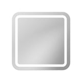 Kvadratno LED ogledalo Naturel Pavia 60x60 cm z osvetlitvijo po obodu in fasetiranimi robovi