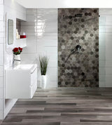 Kvadratno ogledalo Naturel Pavia 75x75 cm u bijeloj boji, s mogućnošću montaže okomito i vodoravno.