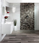 Kvadratno ogledalo Naturel Pavia 75x75 cm u bijeloj boji, s mogućnošću montaže okomito i vodoravno.