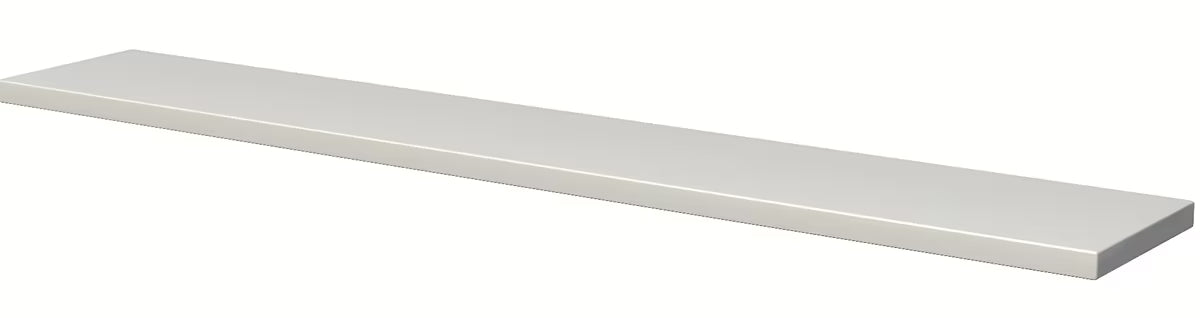 Bela stenska polica Naturel s skritim stenskim pritrjevanjem na zatiče