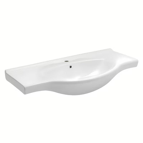 Bel keramični pohištveni umivalnik Naturel Pro 102 x 50 cm z odprtino pro za armaturo na sredini