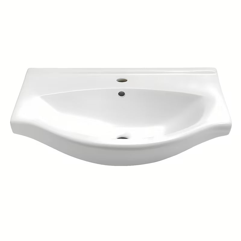 Bel keramični pohištveni umivalnik Naturel Pro 70x51 cm z odprtino pro za armaturo na sredini