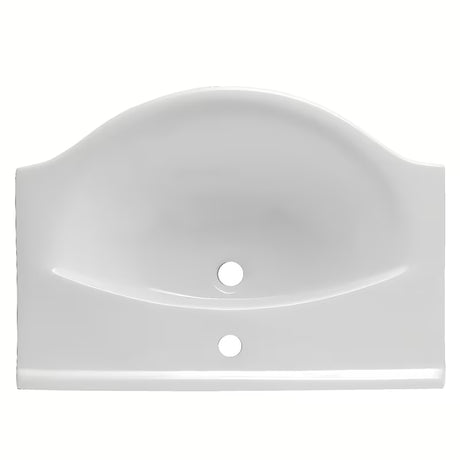 Bel keramični pohištveni umivalnik Naturel Pro 70x51 cm z odprtino pro za armaturo na sredini