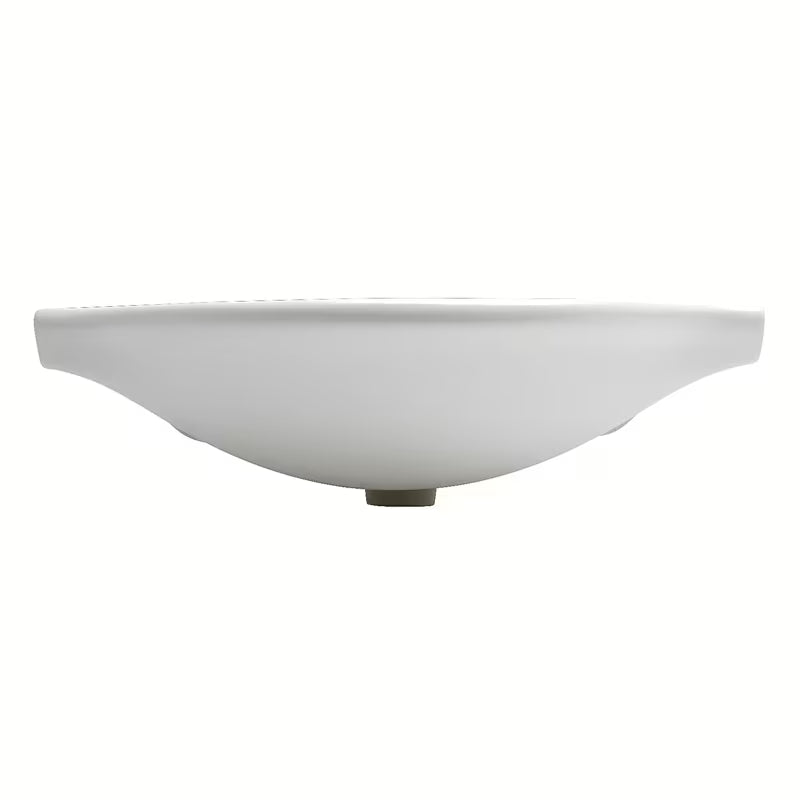 Bel keramični pohištveni umivalnik Naturel Pro 70x51 cm z odprtino pro za armaturo na sredini