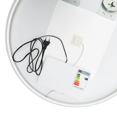 Okruglo LED ogledalo Naturel Project 80x80 cm s folijom protiv zamagljivanja i zaštitom IP44