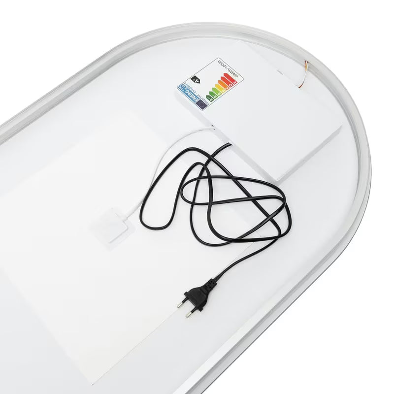 Ovalno LED ogledalo Naturel Project 40x80 cm s folijom protiv zamagljivanja i upravljanjem na dodir