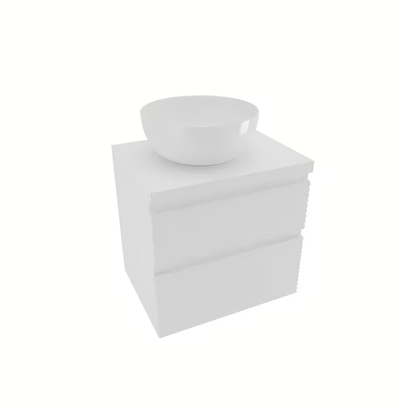 Viseča kopalniška omarica pod umivalnik Naturel Savona u bijeloj sjajnoj boji s glodanim frontama