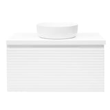 Viseča omarica pod umivalnikom Naturel Savona 98x43x44,8 cm v beli sijaj izvedbi