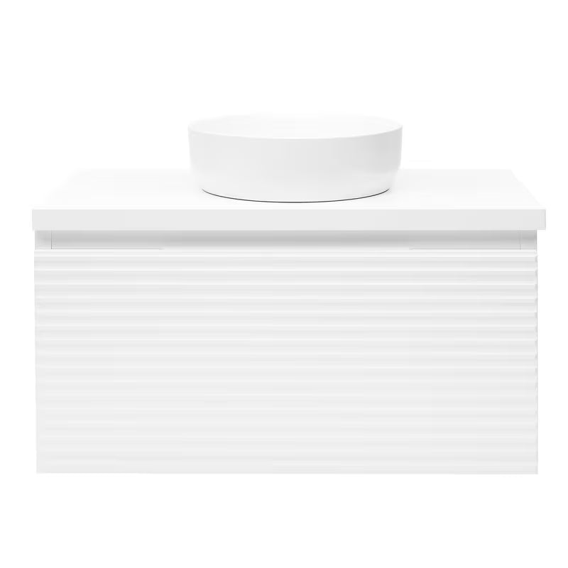Viseča omarica pod umivalnikom Naturel Savona 98x43x44,8 cm v beli sijaj izvedbi