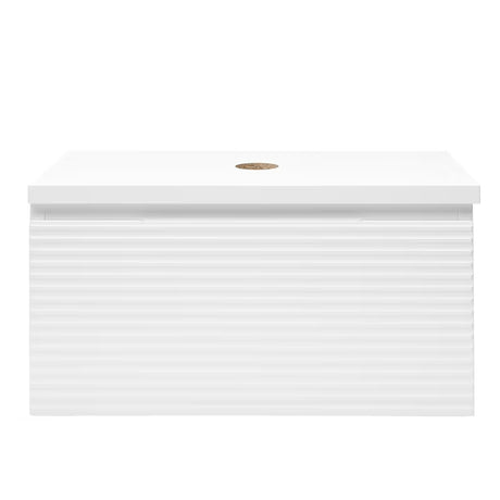 Viseča omarica pod umivalnikom Naturel Savona 98x43x44,8 cm v beli sijaj izvedbi