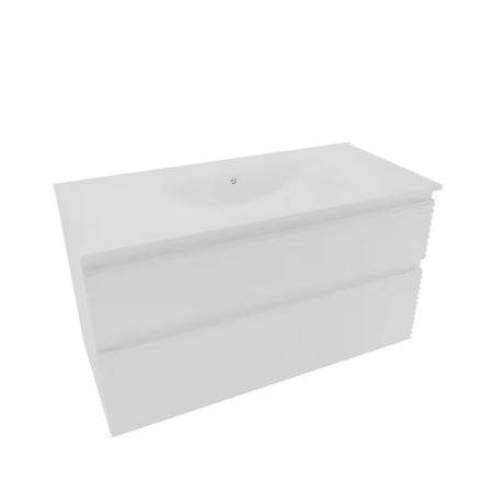 Viseča kopalniška omarica Naturel Savona s keramičnim umivalnikom v beli sijajni izvedbi 98x53x44,8 cm.