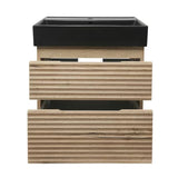 Viseča kopalniška omarica Naturel Savona s keramičnim umivalnikom v dekorju hrast halifax