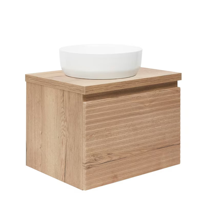 Viseča omarica pod umivalnikom Naturel Savona u dekoru hrasta halifax mat s profiliranom frontom